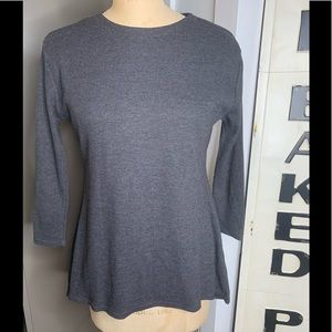 NWT Embellish Gray Split Back Top sz Small